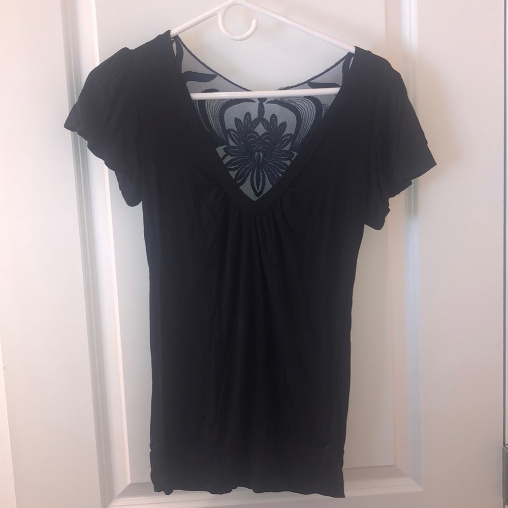 Navy blue short sleeve shirt